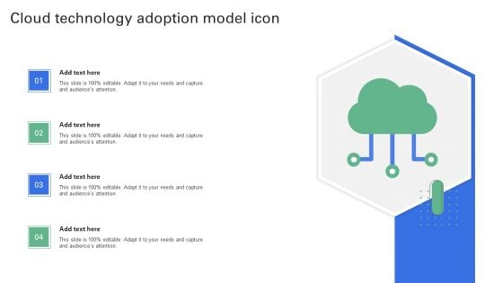 Cloud Technology Adoption Model Icon Mockup PDF