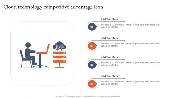 Cloud Technology Competitive Advantage Icon Structure PDF