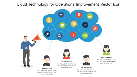 Cloud Technology For Operations Improvement Vector Icon Ppt PowerPoint Presentation Gallery Portfolio PDF