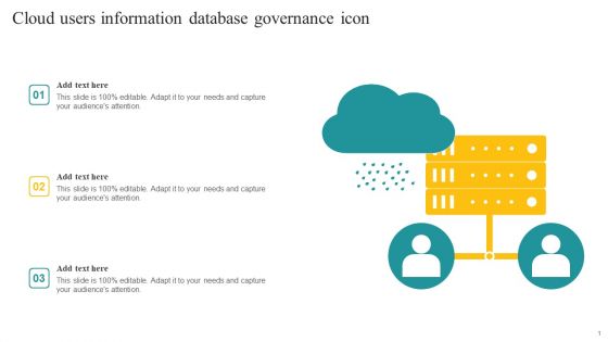 Cloud Users Information Database Governance Icon Ppt Model Objects PDF