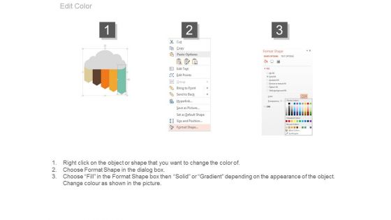 Cloud With Five Points And Icons Powerpoint Template