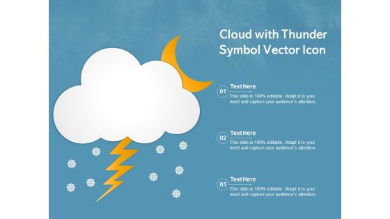 Cloud With Thunder Symbol Vector Icon Ppt PowerPoint Presentation File Clipart PDF