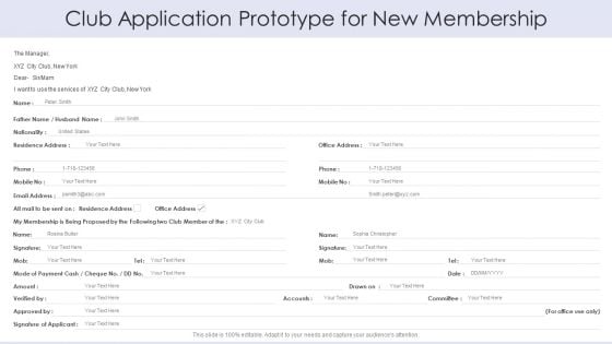 Club Application Prototype For New Membership Guidelines PDF