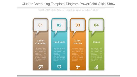 Cluster Computing Template Diagram Powerpoint Slide Show