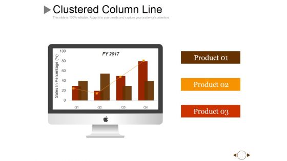 Clustered Column Line Ppt PowerPoint Presentation Gallery Graphics Example