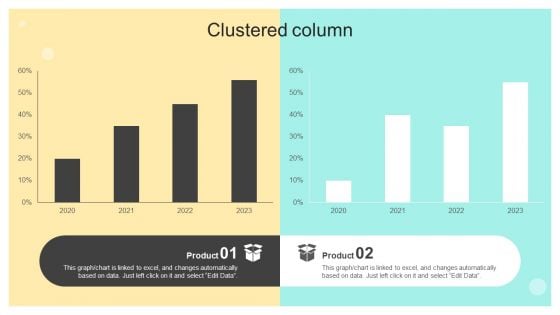 Clustered Column Online And Offline Brand Promotion Techniques Slides PDF