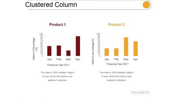 Clustered Column Ppt PowerPoint Presentation Guidelines