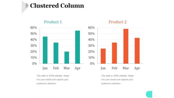 Clustered Column Template 2 Ppt PowerPoint Presentation Icon