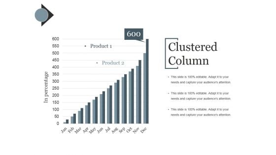 Clustered Column Template Ppt PowerPoint Presentation Portfolio Deck