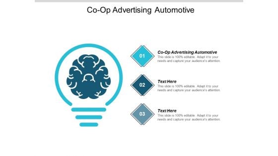 Co Op Advertising Automotive Ppt PowerPoint Presentation Layouts Ideas Cpb