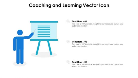 Coaching And Learning Vector Icon Ppt PowerPoint Presentation File Backgrounds PDF