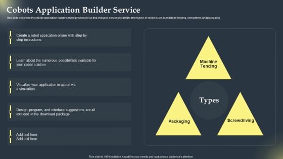 Cobots Global Statistics Cobots Application Builder Service Inspiration PDF