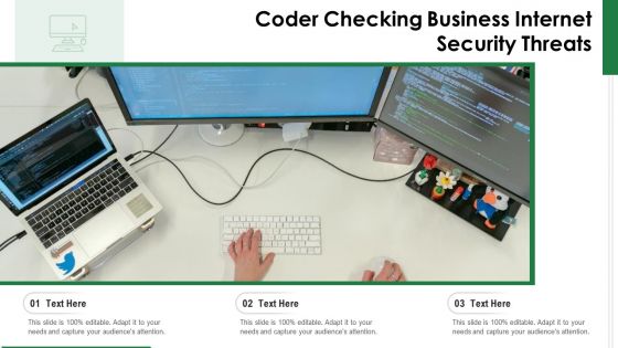 Coder Checking Business Internet Security Threats Ppt PowerPoint Presentation Gallery Model PDF