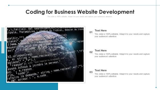 Coding For Business Website Development Ppt PowerPoint Presentation Gallery Structure PDF