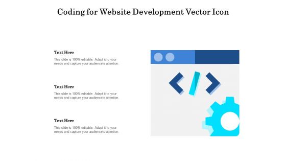 Coding For Website Development Vector Icon Ppt PowerPoint Presentation Infographic Template Graphics PDF