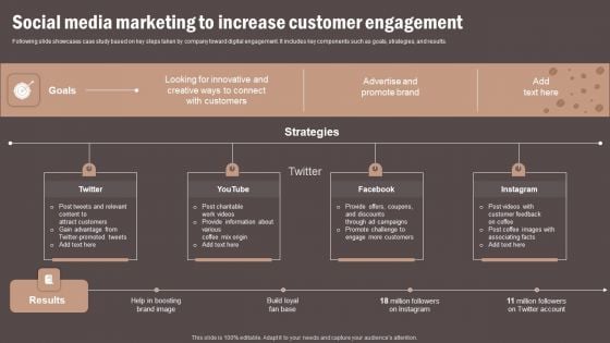Coffee Cafe Company Profile Social Media Marketing To Increase Customer Engagement Brochure PDF Coffee Cafe Company Profile Social Media Marketing To Increase Customer Engagement Brochure PDF
