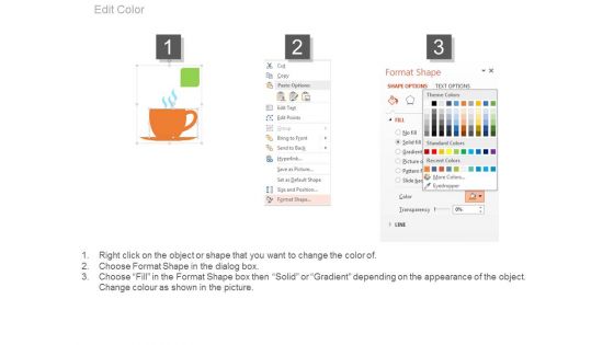 Coffee Cup With Problem Word And Icons Powerpoint Slides