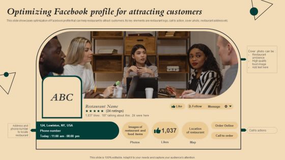 Coffeehouse Promotion Techniques To Boost Revenue Optimizing Facebook Profile For Attracting Sample PDF