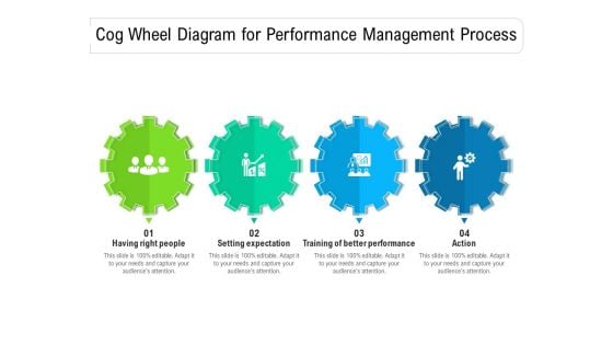 Cog Wheel Diagram For Performance Management Process Ppt PowerPoint Presentation Summary Themes PDF