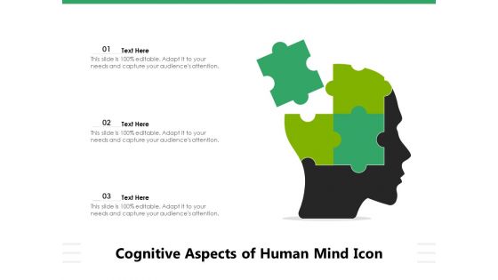 Cognitive Aspects Of Human Mind Icon Ppt PowerPoint Presentation Outline Mockup PDF