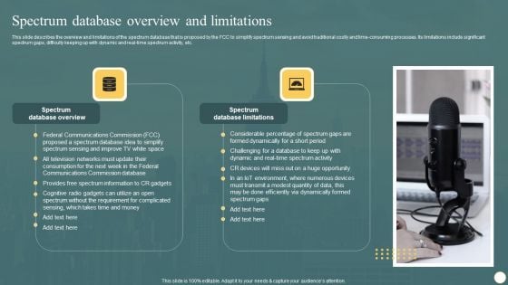 Cognitive Radio Network IT Spectrum Database Overview And Limitations Template PDF