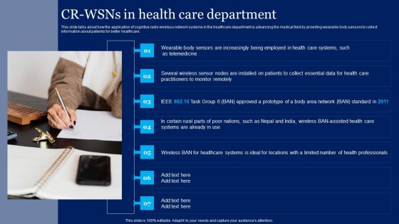 Cognitive Sensor Network CR Wsns In Health Care Department Inspiration PDF