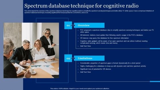 Cognitive Sensor Network Spectrum Database Technique For Cognitive Radio Professional PDF