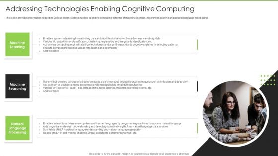 Cognitive Visualizations Computing Strategy Addressing Technologies Enabling Contd Elements PDF