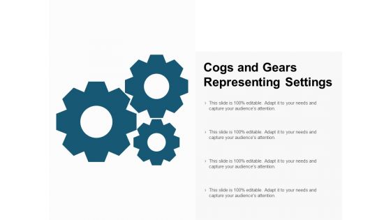 Cogs And Gears Representing Settings Ppt PowerPoint Presentation Professional Slide Download