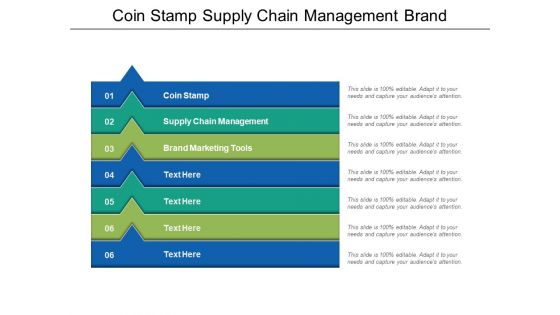 Coin Stamp Supply Chain Management Brand Marketing Tools Ppt PowerPoint Presentation Summary Template