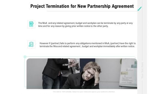 Collaboration Agreement Project Termination For New Partnership Agreement Ppt Visual Aids Slides PDF