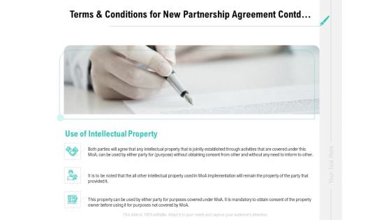 Collaboration Agreement Terms And Conditions For New Partnership Agreement Contd Ppt Icon Information PDF