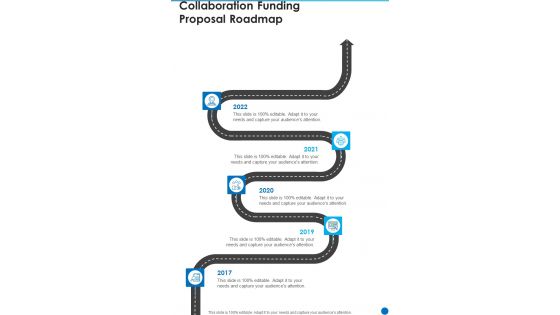 Collaboration Funding Proposal Roadmap One Pager Sample Example Document Collaboration Funding Proposal Roadmap One Pager Sample Example Document