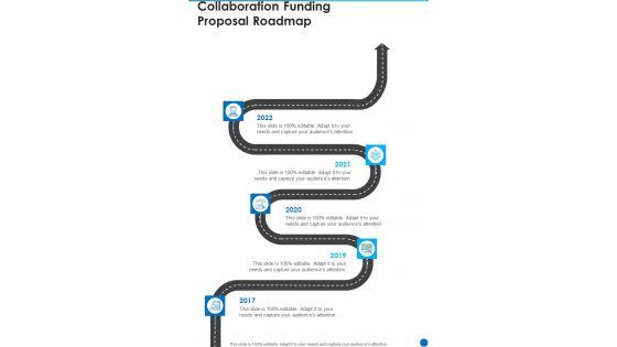 Collaboration Funding Proposal Roadmap One Pager Sample Example Document