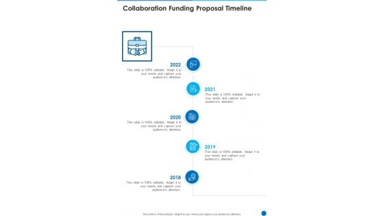Collaboration Funding Proposal Timeline One Pager Sample Example Document Collaboration Funding Proposal Timeline One Pager Sample Example Document