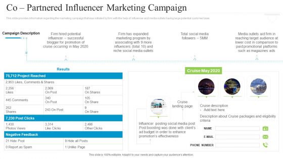 Collaborative Marketing To Attain New Customers Co Partnered Influencer Marketing Campaign Guidelines PDF