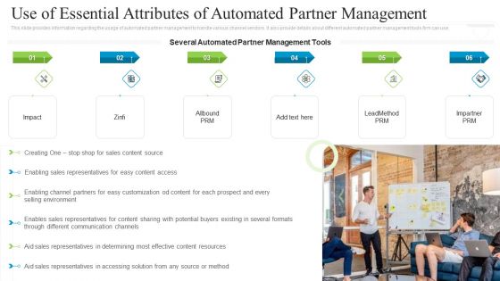 Collaborative Marketing To Attain New Customers Use Of Essential Attributes Of Automated Partner Management Template PDF