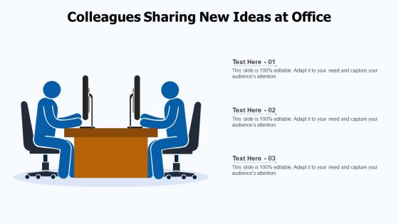 Colleagues Sharing New Ideas At Office Ppt Summary Clipart PDF