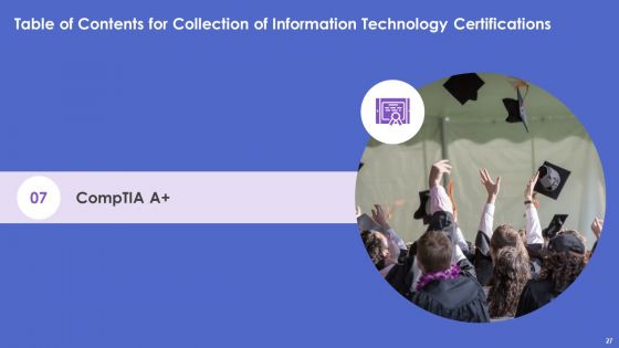 Collection Of Information Technology Certifications Ppt PowerPoint Presentation Complete With Slides