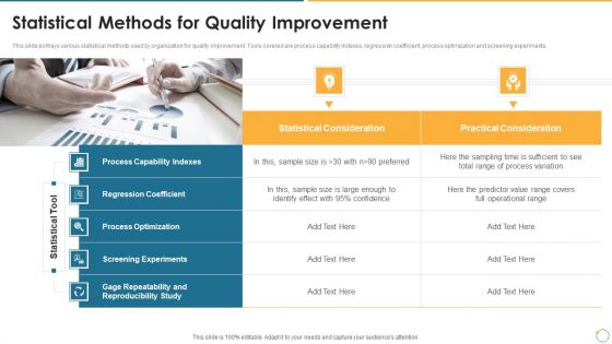 Collection Of Quality Assurance PPT Statistical Methods For Quality Improvement Designs PDF