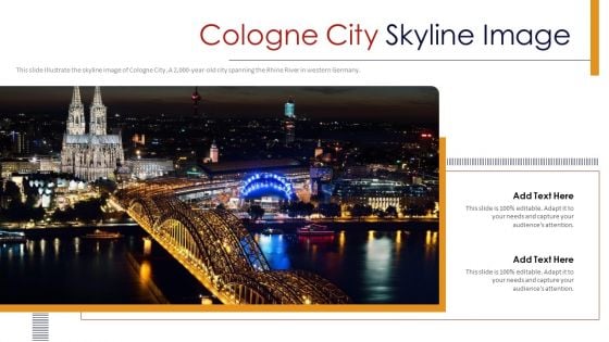 Cologne City Skyline Image PowerPoint Presentation PPT Template PDF