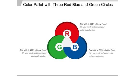 Color Pallet With Three Red Blue And Green Circles Ppt PowerPoint Presentation File Slideshow PDF