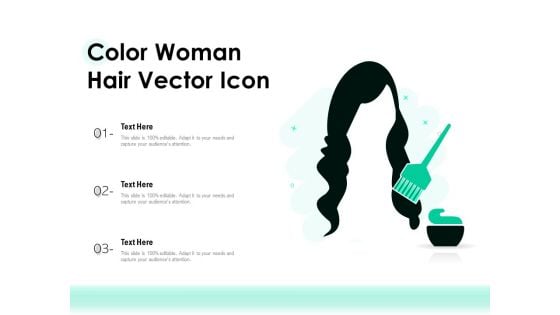 Color Woman Hair Vector Icon Ppt PowerPoint Presentation Slides Infographics PDF