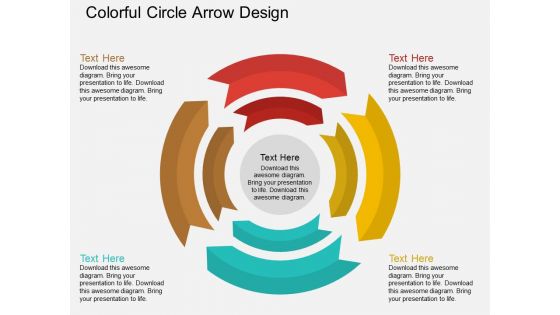 Colorful Circle Arrow Design Powerpoint Template