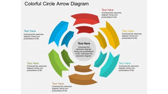 Colorful Circle Arrow Diagram Powerpoint Template