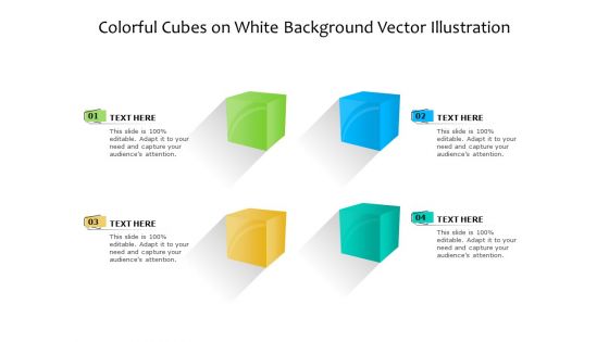 Colorful Cubes On White Background Vector Illustration Ppt PowerPoint Presentation File Deck PDF