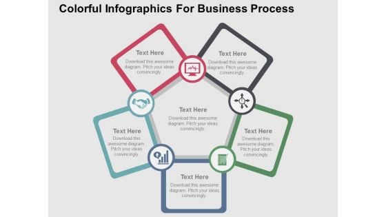 Colorful Infographics For Business Process Powerpoint Templates