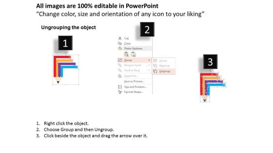 Colorful Pencil Diagram With Icons Powerpoint Template