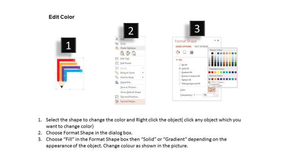 Colorful Pencil Diagram With Icons Powerpoint Template