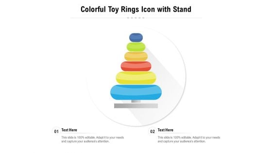 Colorful Toy Rings Icon With Stand Ppt PowerPoint Presentation Icon Inspiration PDF